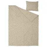 IKEA ÄNGSNEJLIKA (ИКЕА ЭНГСНЕЙЛИКА) — Пододеяльник и наволочка, серо-бежевый/кремовый, 150x200/50x60 см — фото 5