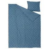 IKEA ÄNGSNEJLIKA (ИКЕА ЭНГСНЕЙЛИКА) — Пододеяльник и наволочка, темно-синий/светло-голубой, 150x200/50x60 см — фото 5