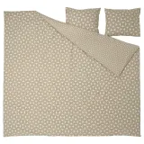 IKEA ÄNGSNEJLIKA (ИКЕА ЭНГСНЕЙЛИКА) — Пододеяльник и 2 наволочки, серо-бежевый/кремовый, 200x200/50x60 см — фото 5