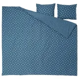 IKEA ÄNGSNEJLIKA (ИКЕА ЭНГСНЕЙЛИКА) — Пододеяльник и 2 наволочки, темно-синий/светло-голубой, 200x200/50x60 см — фото 5