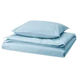 IKEA ÄNGSLILJA (ИКЕА ЭНГСЛИЛЙА) — Пододеяльник и наволочка, сине-серый, 150x200/50x60 см — фото 1