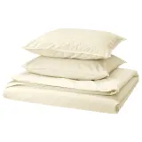 IKEA ÄNGSLILJA (ИКЕА ЭНГСЛИЛЙА) — Пододеяльник и 2 наволочки, натуральный, 200x200/50x60 см — фото 1