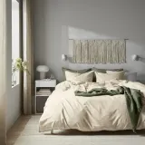 IKEA ÄNGSLILJA (ИКЕА ЭНГСЛИЛЙА) — Пододеяльник и 2 наволочки, натуральный, 200x200/50x60 см — фото 2