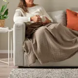 IKEA VALLKRASSING (ИКЕА ВАЛЛКРАССИНГ) — Одеяло, светло-серо-коричневое, 150x200 см — фото 2