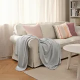 IKEA SLÅNGRÅMAL (ИКЕА СЛОНГРОМАЛ) — Одеяло, светло-серый, 150x200 см — фото 2