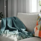 IKEA KLIPPOXEL (ИКЕА КЛИППОКСЕЛ) — Одеяло, серо-бирюзовое, 130x170 см — фото 3