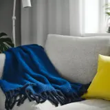IKEA KLIPPOXEL (ИКЕА КЛИППОКСЕЛ) — Одеяло, голубое, 130x170 см — фото 3