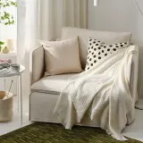 IKEA HORNMAL (ИКЕА ХОРНМАЛ) — Одеяло, кремовое, 130x170 см — фото 3