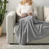 IKEA HOLMVI (ИКЕА ХОЛМВИ) — Одеяло, серое, 120x160 см — фото 3