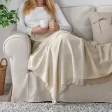 IKEA GUNNEMOR (ИКЕА ГУННЕМОР) — Одеяло, кремовый/серо-бежевый, 130x170 см — фото 3
