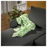 IKEA BRUKSVARA (ИКЕА БРУКСВАРА) — Одеяло, зеленое/белое, 120x160 см — фото 6