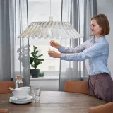 IKEA YTLÄGE (ИКЕА УТЛЭГЕ) — Подвесной светильник, белый, 43 см — фото 4
