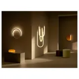 IKEA VARMBLIXT (ИКЕА ВАРМБЛИКСТ) — Светодиодный настенный светильник/зеркало, с регулировкой яркости/коричневый круглый — фото 3