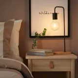 IKEA TVÄRHAND (ИКЕА ТВЭРХАНД) — Настольная лампа, черный/бамбук — фото 2