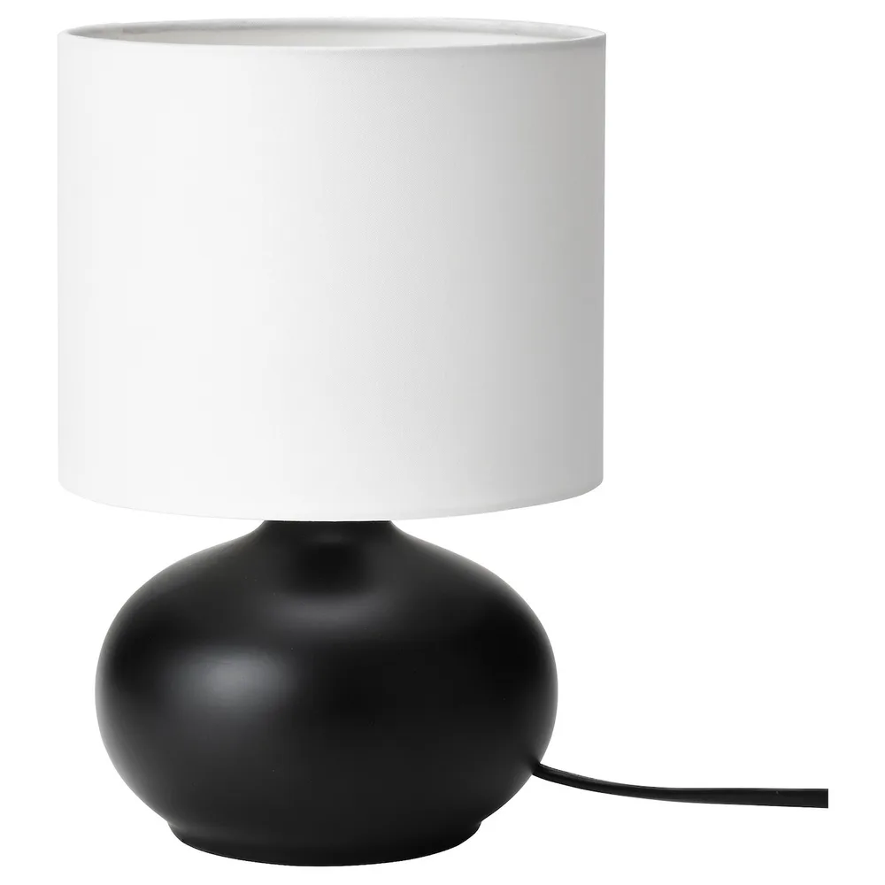 IKEA TVÄRFOT (ИКЕА ТВЭРФОТ) — Настольная лампа, черный/белый