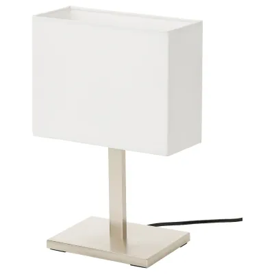 IKEA TOMELILLA (ИКЕА ТОМЕЛИЛЛА) — Настольная лампа, никель/белый, 36 см