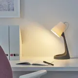 IKEA SVALLET (ИКЕА СВАЛЛЕТ) — Настольная лампа, темно-серый/белый — фото 5
