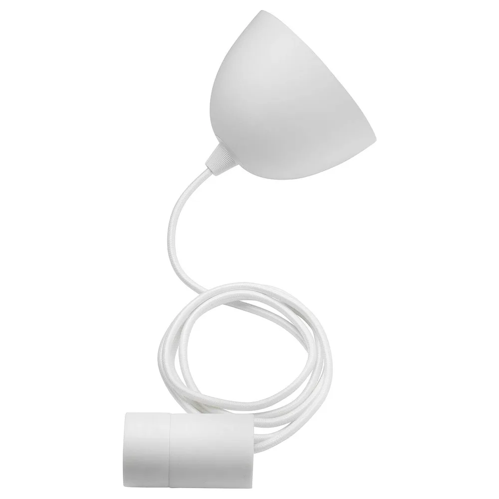 IKEA SUNNEBY (ИКЕА СУННЕБЙ) — Держатель кабеля, белая ткань, 1,8 м