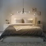 IKEA STORSLINGA (ИКЕА СТОРСЛИНГА) — Светодиодная люстра, 8 спиц, черный/белый, 70 см — фото 2