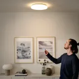 IKEA STOFTMOLN (ИКЕА СТОФТМОЛН) — Светодиодный потолочный/настенный светильник, интеллектуальная беспроводная регулировка яркости/теплый белый, 37 см — фото 3
