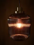 IKEA SOLKLINT (ИКЕА СОЛКЛИНТ) — Подвесной светильник, латунь/серое прозрачное стекло, 22 см — фото 7