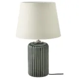 IKEA SNÖBYAR (ИКЕА СНОБУАР) — Настольная лампа, серо-бирюзовая керамика/серая, 52 см — фото 1