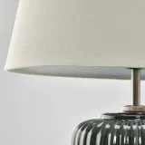 IKEA SNÖBYAR (ИКЕА СНОБУАР) — Настольная лампа, серо-бирюзовая керамика/серая, 52 см — фото 4