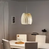 IKEA SKYMNINGEN (ИКЕА СКЙМНИНГЕН) — Подвесной светильник, белый, 42 см — фото 5