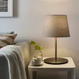 IKEA SKOTTORP (ИКЕА СКОТТОРП) — Абажур, светло-серый, 33 см — фото 2