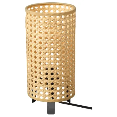 IKEA SAXHYTTAN (ИКЕА САКСХЙТТАН) — Настольная лампа, бежевый/черный, 26 см