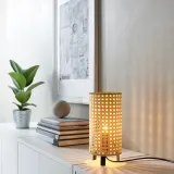 IKEA SAXHYTTAN (ИКЕА САКСХЙТТАН) — Настольная лампа, бежевый/черный, 26 см — фото 3
