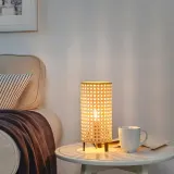 IKEA SAXHYTTAN (ИКЕА САКСХЙТТАН) — Настольная лампа, бежевый/черный, 26 см — фото 4
