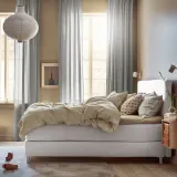 IKEA RISBYN (ИКЕА РИСБЙН) — Абажур для подвесного светильника, луковицеобразный/белый, 57 см — фото 2