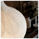 IKEA RISBYN (ИКЕА РИСБЙН) — Абажур для подвесного светильника, луковицеобразный/белый, 57 см — фото 7