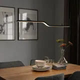 IKEA PILSKOTT (ИКЕА ПИЛСКОТТ) — Светодиодный подвесной светильник, умный черный, 97 см — фото 2
