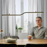 IKEA PILSKOTT (ИКЕА ПИЛСКОТТ) — Светодиодный подвесной светильник, умный черный, 97 см — фото 5