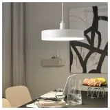 IKEA NYMÅNE (ИКЕА НУМОНЕ) — Светодиодный подвесной светильник, беспроводная диммируемая подсветка белый спектр/белый, 38 см — фото 4