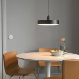 IKEA NYMÅNE (ИКЕА НУМОНЕ) — Светодиодный подвесной светильник, беспроводная регулировка яркости белый спектр/антрацит, 38 см — фото 2