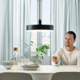 IKEA NYMÅNE (ИКЕА НУМОНЕ) — Светодиодный подвесной светильник, беспроводная регулировка яркости белый спектр/антрацит, 38 см — фото 5