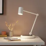 IKEA NYMÅNE (ИКЕА НУМОНЕ) — Настольная лампа с зарядным устройством индуктивная, белая — фото 2