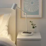 IKEA NYMÅNE (ИКЕА НУМОНЕ) — Настольная лампа с зарядным устройством индуктивная, белая — фото 3