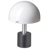 IKEA NÖDMAST (ИКЕА НОДМАСТ) — Светодиодная лампа на батарейках, белая/черная, 26 см — фото 1