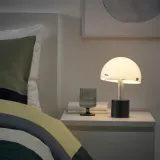 IKEA NÖDMAST (ИКЕА НОДМАСТ) — Светодиодная лампа на батарейках, белая/черная, 26 см — фото 2