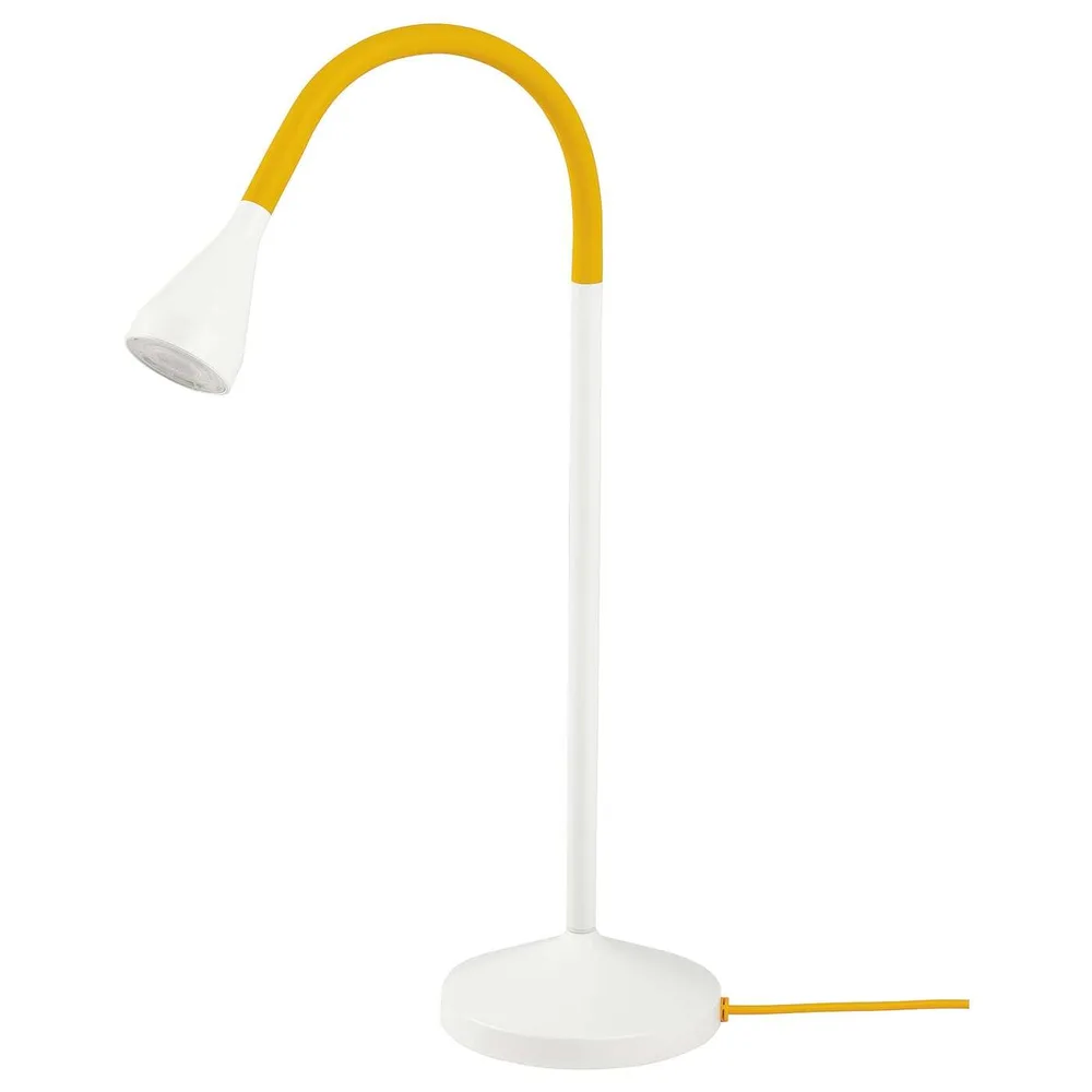 IKEA NÄVLINGE (ИКЕА НЭВЛИНГЕ) — Светодиодная настольная лампа, желтый/белый