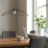 IKEA MOTSJÖ (ИКЕА МОТШО) — Абажур для подвесного светильника, черный, 60x40 см — фото 3