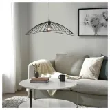 IKEA MOTSJÖ (ИКЕА МОТШО) — Абажур для подвесного светильника, черный, 60x40 см — фото 5