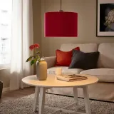 IKEA MOLNSKIKT (ИКЕА МОЛНСКИКТ) — Абажур, темно-красный бархат, 33 см — фото 2