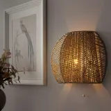 IKEA MÅNALG (ИКЕА МОНАЛГ) — Настенный светильник, стационарная установка, осока/ручная работа — фото 2
