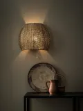 IKEA MÅNALG (ИКЕА МОНАЛГ) — Настенный светильник, стационарная установка, осока/ручная работа — фото 6