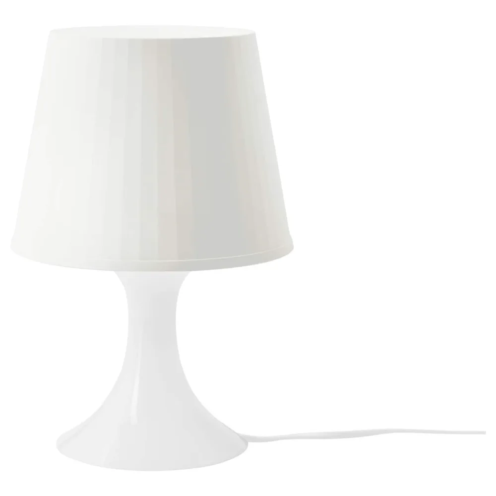 IKEA LAMPAN (ИКЕА ЛАМПАН) — Настольная лампа, белая, 29 см